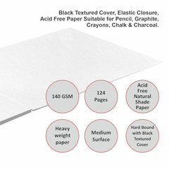 Anupam SketchO Sketch Book A4 Top Wiro Bound Drawing Book Acid Free Paper 140 GSM Professional-Grade Sheets or Artists, Professional (60 Sheets, 120 Pages)