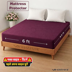 Vastrora 100% Waterproof Mattress Protector Queen Size 5x6 Ft | 60x72 in | Pee & Urine Proof Mattress Cover | Elastic All-Around | Terry Cotton Fitted Bed Cover | Noiseless, Breathable Bed Protector