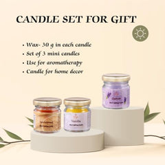 Floryn Decor Jar Scented Candles Gift Set | Scented Candle Set | Highly Fragranced Candles Pack of 6 Mini Jars