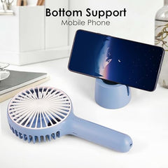 Gesto Portable Fan Rechargeable – USB Charging Hand Fan with 1200mAh Battery & 3 Speed Modes | Mini Fan, Small Fan, Handheld Fan – Ideal for Travel, Makeup, Kitchen | Women’s Personal Pankhaa - Pink