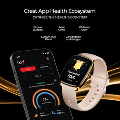 boAt Ultima Regal w/ 2.01”(5.10 cm) Crystal-Clear AMOLED Display, 1000 NITS Brightness,Premium Metal Body, Functional Crown, 100+ Sports Modes, Fitness Smart Watch for Men & Women (Steel Black)