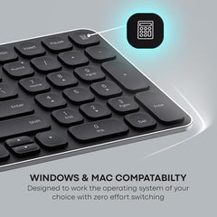 Rapoo 9010M Multi Device Wireless & Bluetooth Keyboard & Mouse Combo, White