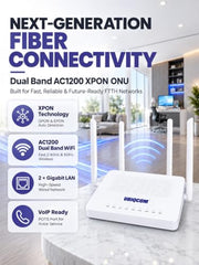 UBIQCOM UB5021GV XPON ONT Optical Network Terminal, 1GE + 1 POTS, GPON Fiber Broadband Modem with VoIP Voice Support, SC/UPC Connector, FTTH ONT for Home & SOHO Users