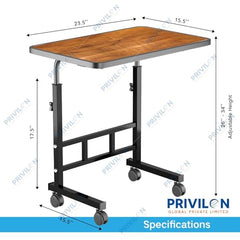 Multi-Purpose Laptop Table, Study Table| Heavy Duty Bed Table| Adjustable for Height, Portable for Office, Work Form Home | DIY Table, Easy to Asembl(Black Ajustable)