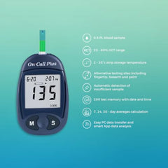 On Call Plus Glucometer with 10 FREE strips from ACON USA