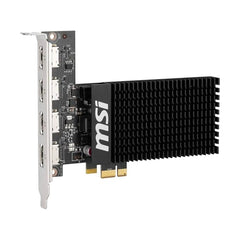 MSI GeForce GT 710 2GD3H 4HDMI Graphic Card - NVIDIA GeForce GT 710 GPU, 2GB DDR3 64-bit Memory, PCI Express Gen 2.0 x1 Interface, Upto 954 MHz