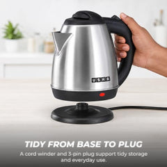 USHA Cool Touch Electric Kettle 1800 Watt|1.8 liter|Double Layered Cool Touch Outer Body|Safety with auto cut-off function|SS304 grade stainless steel inner body|Wider Mouth|2 years warranty (Pink)