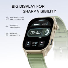 boAt New Launch Ultima Vogue 2, India's First AMOLED Type-C Smartwatch, 1.96" Display, 1000 nits Brightness, Metal Body w/Premium Straps, 10-Days Battery Life, Smartwatch for Men & Women(Active Black)