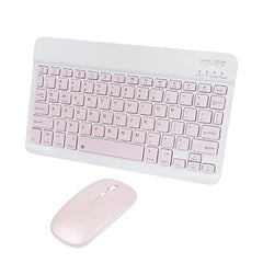 SHARE SUNSHINE Bluetooth Wireless Keyboard and Mouse Combo, Pink Ultra-Slim, Ergonomic, Rechargeable, Compatible with Apple iPad iPhone Samsung Tablet Android PC Mac