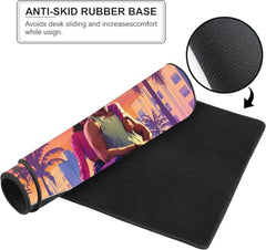 SMULY Gaming Mouse Pad, Large Desk Mat 58.5 x 28 cm, Extended Washable Mousepad, Desk Pad, 2mm Thick Non-Slip Rubber Base, Stitched Edges, Smooth Surface (Multicolour) – Red Hoodie Spider Design
