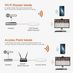 Tenda AC5 V3 AC1200 Wireless Dual Band WiFi Router, Speed Up to 867Mbps/5GHz + 300Mbps/2.4GHz, IPV6, Parental Control, Support Guest Network, 4*6dBi Externe Antennen (White)