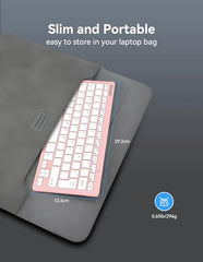 TECKNET Wireless Keyboard and Mouse Combo, Mini Cordless Computer Keyboard and Mouse Set 2.4GHz, Silent Adjustable 1600 DPI, Quiet Click, Lag-Free for Computer, Laptop, PC, Windows, Mac, Chrome OS