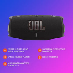 JBL Charge 6, Powerful Pro Sound with AI Sound Boost Wireless Portable Bluetooth Speaker,28 Hrs Playtime, Auracast Multi-Speaker Connection, Built in Power Bank, IP68 Waterproof Black & Orange