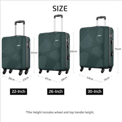 Safari Pentagon Pro 8 Wheels Set of 3 (Cabin + Medium + Large) Trolley Bags, Hard Case Polypropylene, 360º Wheeling Luggage, Suitcase for Travel, Cyan, Spinner Wheels