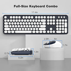 MOFII Wireless Keyboard and Mouse Combo, Full Size, 2.4GHz, Windows, Purple