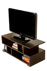 DeckUp Siena Engineered Wood TV Unit (Dark Wenge, Matte Finish)
