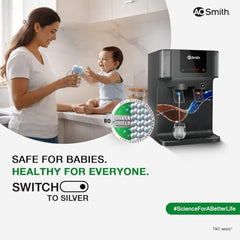 AO Smith Z9 Pro Black RO Water Purifier For Home | Ambient & Instant Hot | Copper + Alkaline Water Filter | 100% RO Purifier with Silver Sheild | 10L Storage