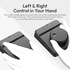 ULANZI D100H Video Editing Keyboard with Dial Knob Wireless Bluetooth