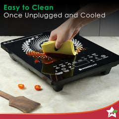 Wonderchef Easy Cook Infrared Cooktop | 2200 Watt Induction Cooktop | LED Digital Panel | Smart Touch Buttons | 2 Year Warranty
