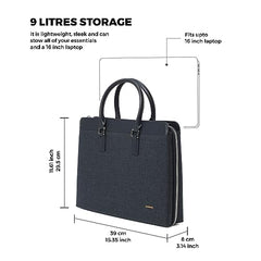 MOKOBARA Briefcase Pro 16 Inch Laptop Bag 9L Office Use Blue