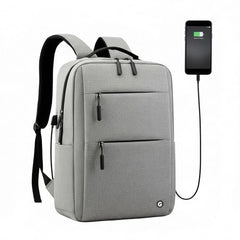 GadgetBite Graphite 20L Laptop Backpack with 15.6" Laptop Compartment, USB Charging Port, Organiser Pockets and Bottle Holder. Ideal for Office, College and Travel - Charcoal Grey