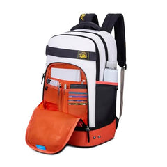 Skybags Namma 16.5" Compatible Laptop Backpack 40L | 2 Compartments with Quick-Access Front Pocket & Rain Cover | Tablet Sleeve & Side Bottle Pocket | CSK Travel Backpack for Men & Women (Black)