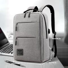Impulse Empower Elite Laptop Backpack for Men & Women | 25L Polyester School & College Bag | USB Charging Port | Padded Laptop Sleeve | Multiple Pockets with Bottle Holder | Black