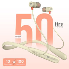 Portronics Harmonics Prime Wireless Neckband Earphones with 50H Playtime, Bluetooth 6.0, ENC, 10mm Dynamic Drivers, Dual Pairing, Fast Charging(Black)
