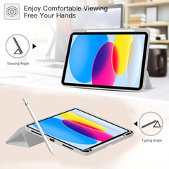 Robustrion Cover for iPad 11th Generation (A16) / 10th Gen Cover Case with [Right Side Pencil Holder] [Auto Sleep Wake] [Soft Back] (2022/2025), Case for iPad 11th 11"/ 10th 10.9" - Yellow
