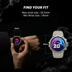Noise Endeavour 2 (Smartchoice) Rugged Smart Watch – 1.46″ AMOLED Display, Built-in GPS, ABC Sensors, Up to 7-Day Battery, 5ATM Water Resistance, AI, Strava Integration, for iOS & Android (Jet Black)