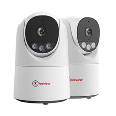 Trueview 3MP Pack of 2 Smart CCTV Wi-fi Home Security Camera with Pan Tilt 360° View, 2 Way Talk, Cloud Monitor, Motion Detect, Supports SD Card Up to 256 GB, Night Vision (3MP Robot - Pack of 2)
