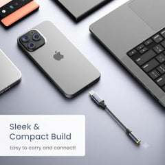 Type C to 3.5mm Audio Jack Connector with DAC Headphone Converter Adapter Compatible with iPhone 15 Pro Max/15Pro/15Plus Series/Galaxy/OnePlus/Google/Nothing & Other Type C Phones, Warranty