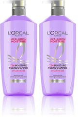 L'Oreal Paris Hyaluron Moisture Shampoo Refill - Hyaluronic Acid, 500ml | 500ml refill for dry, dehydrated hair. Provides 72 hours hydration, leaving hair soft, shiny, & bouncy. Ideal for daily wash.