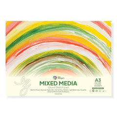 Zen Sangam Bookmark Mixed Media Glued Sketch Pad | 230GSM 100% Cellulose, Hot Pressed | 48 Sheets Size(18x5cm) | Medium Grain | for Pencil, Charcoal, Pastel, Wax, Acrylic, Gouache, Light Watercolor