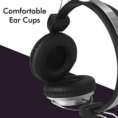 ZEBRONICS ZEB-1001HMV Headset Wired Headphone 3.5mm with Mic Soft Padded Cup Over Ear, Multicolor