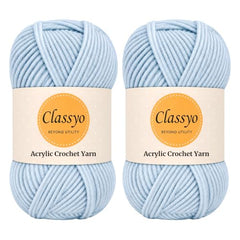 Classyo Acrylic Yarn for Crocheting (100gms x 1 Ball, 4ply) | Soft Wool Crochet Thread | Acrylic Hand Knitting Yarn | Wool for Crochet | For Sweater, Scarf, Hat, Baby Clothes, Purse, Gift Bags and DIY Crafts (Butter, Pack of 1)