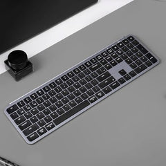 Keychron B6 Pro Ultra-Thin Wireless Keyboard, Full-Size QMK with Numeric Keypad Quiet Typing, 2.4 GHz/Bluetooth 5.2/Wired Connection Long Battery Life, Compatible with Mac Windows Linux - Space Gray
