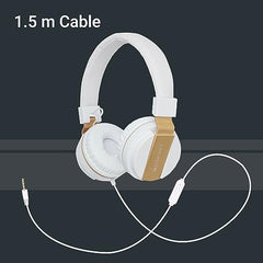 Zebronics Zeb-Storm On Ear Wired Headphone with 3.5mm Jack, Built in Microphone for Calling, 1.5 Meter Cable, Soft Ear Cushion, Adjustable Headband, Foldable Ear Cups and Lightweight Design (Black)