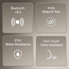 boAt Airdopes 141 Gen 2, 4 Mics ENx Tech, 48 Hrs Playback, Free Music Streaming, Fast Charge, Low Latency, IPX4, v5.4 Bluetooth Earbuds, TWS Ear Buds Wireless Earphones with mic (Active White)