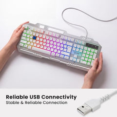 EVM EnHawk Wired Gaming Keyboard & Mouse Combo | RGB Backlit Keyboard | 6-Button Gaming Mouse | Adjustable DPI | 1 Year Warranty (EVM-WDKM-315-EnHawk)