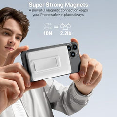 10000mAh Magnetic Wireless Power Bank Sylaris Magpro for iPhone 17/16/15/14/13/12 Series Type C Fast Charging Lithium Polymer Battery (Input & Output) 15w Wireless & Mag-Safe - White