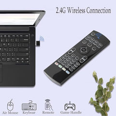 ETZIN Mini Wireless Keyboard,H20 with Touchpad, Colorful Backlit Small Wireless Keyb-oard,Full Size Touchpad, Handheld IR Remote Keyboard for Android TV Box Windows etc (EPL-600KM)