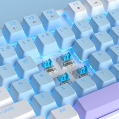 MageGee 75% Mechanical Gaming Keyboard with Brown Switch, LED White Backlit Keyboard, 87 Keys Compact TKL Wired Computer Keyboard for Windows Laptop PC Gamer - Retro Grey/White