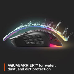 SteelSeries Aerox 3 Wireless Gen 2 - Ultralight 68g Gaming Mouse, 4K Polling, 26K DPI Optical Sensor, 200 Hours Battery Life, IP54, 80 Million Clicks, RGB, Pure PTFE Gliding Feet, Shadow