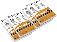 WARYLOV A5 Spiral Sketch Book, 50 Sheets, Acid-Free Drawing & Sketching Paper Pad for Drawing, Doodling and Art Work