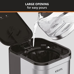 KRUPS Simply Brew Compact 5 Cup Coffee Maker: Stainless Steel Design, Pause & Brew, Keep Warm, Reusable Filter, Drip-Free Carafe