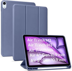Robustrion Case Cover for iPad Air 11 inch Cover M4 / M3 / M2 / iPad Air 5th Generation Cover/iPad Air 4th Generation with [Pencil Holder] for iPad Air 11 inch M4 M3 M2 /Air 4 5 10.9" - Black