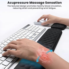 TECPHILE Mouse Pad Wrist Support with Massage Design, Ergonomic Dog Paw Mouse Mat, Pain Relief Memory Foam, Anti-Slip PU Base, Cushion Mousepad Wrist Rest for Gaming, Home, Office, Laptop, Computer