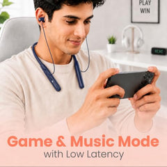 Portronics Harmonics Prime Wireless Neckband Earphones with 50H Playtime, Bluetooth 6.0, ENC, 10mm Dynamic Drivers, Dual Pairing, Fast Charging(Black)