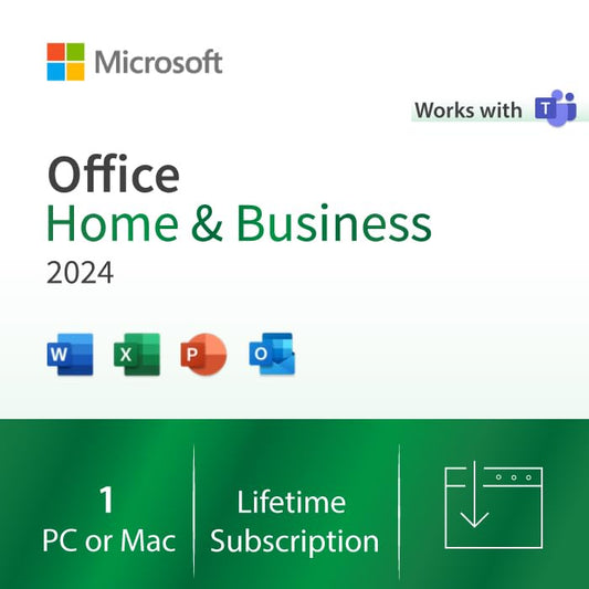 Microsoft Office Home and Business 2024 | Classic Apps: Word, Excel, PowerPoint, Outlook | One-Time purchase for 1 PC/MAC (Email delivery in 1 hours-No CD)